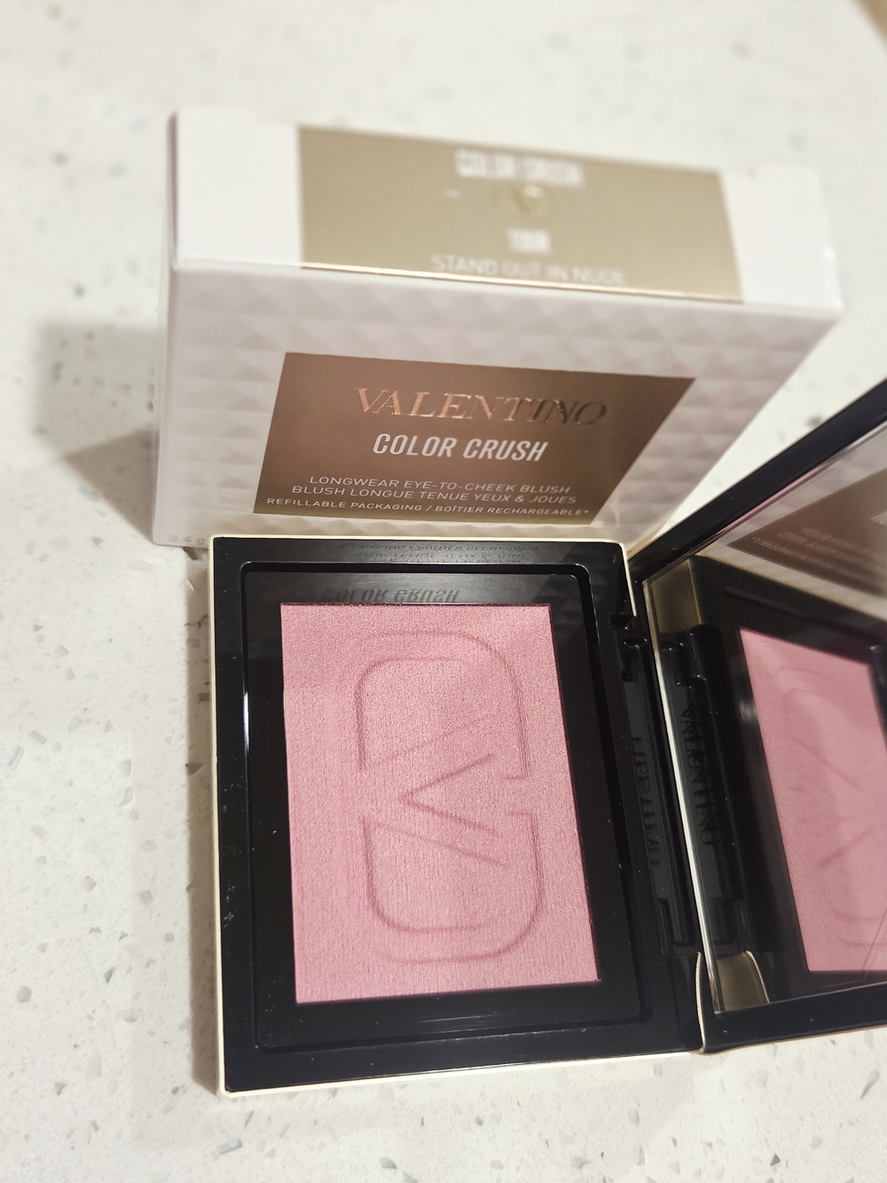 Valentino Color Crush Blush Compact - STAND OUT IN NUDE 100R